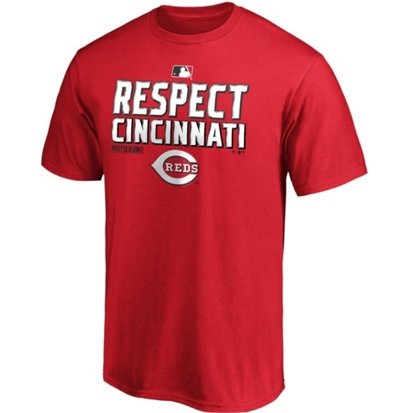 Cincinnati Reds Fanatics Branded 2020 Postseason Locker Room T-Shirt Men's Large - Picture 2 of 4